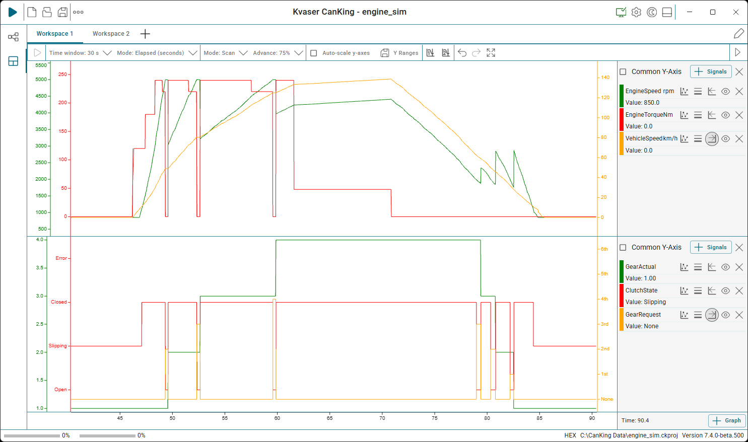 Signal Plot extension screenshot