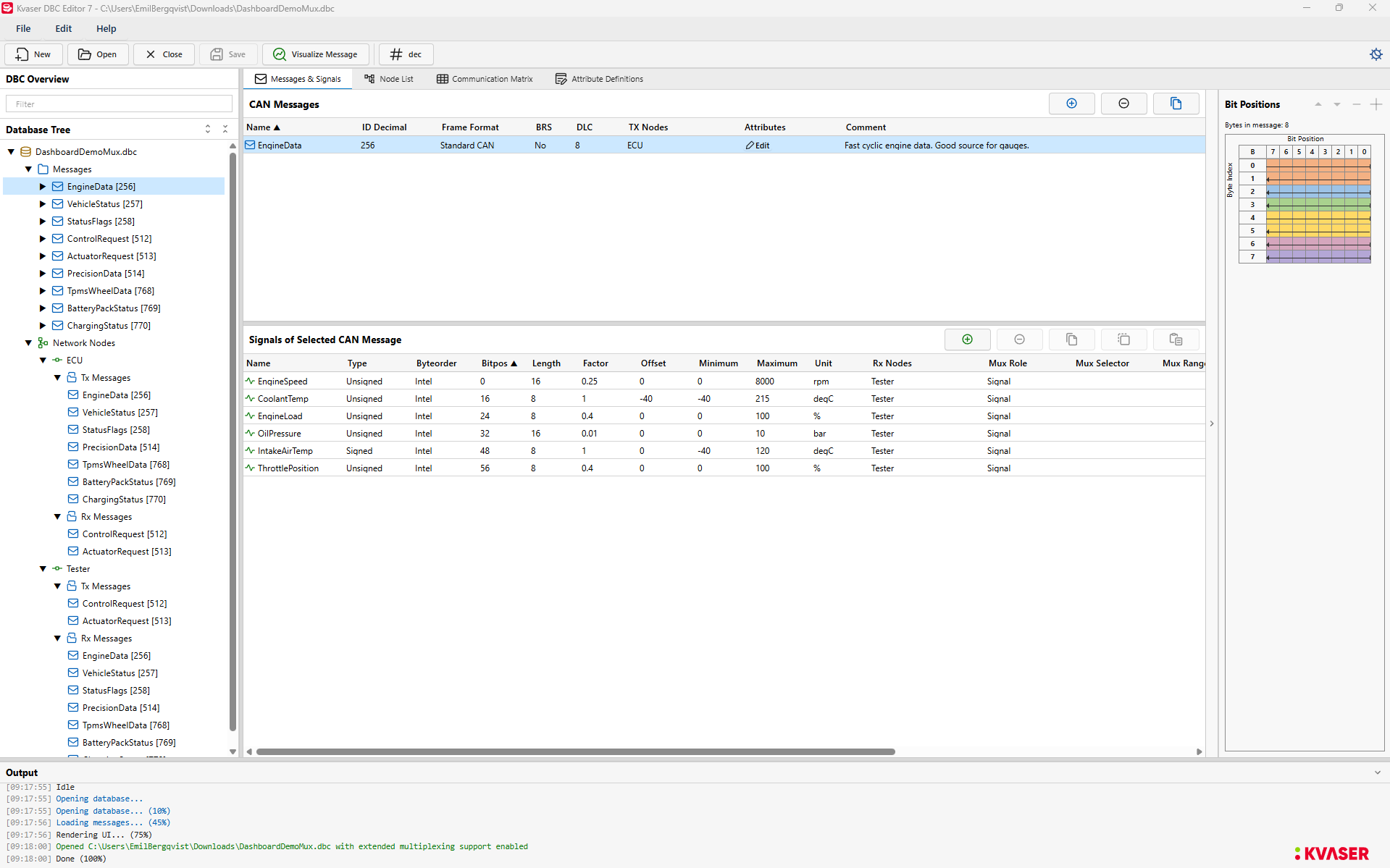 DBC Editor 7 Screenshot